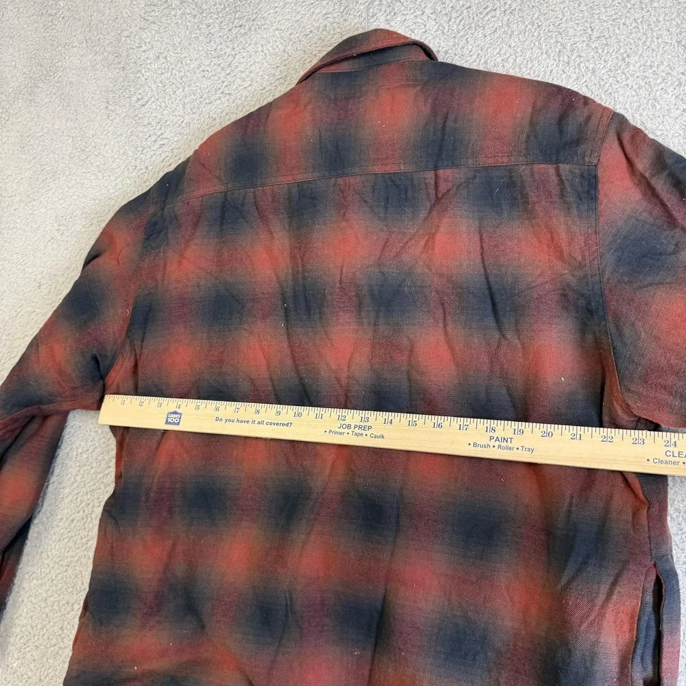 Grizzly Mountain Jacket Mens XL Red Black Plaid Sherpa Lined Flannel Bomber Snap